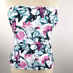 White House Black Market Floral Print Bustier NEW